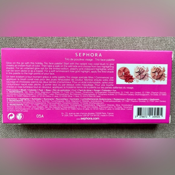 BNIB - Sephora Collection trio face palette, Untamed - Picture 2 of 5